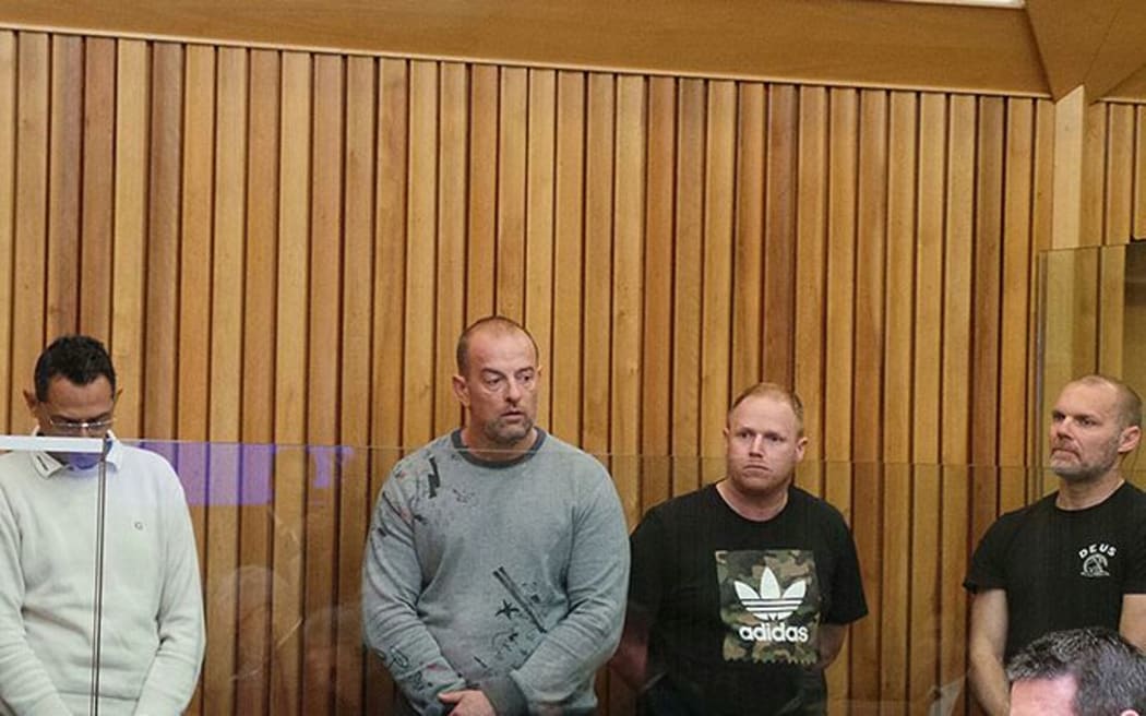 The four men accused of importing millions of dollars worth of cocaine into NZ (from left) Deni Cavallo, Matthew Scott, Benjamin Northway and Mario Habulin.