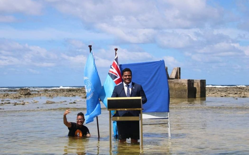 Tuvalu's foreign minister Simon Kofe