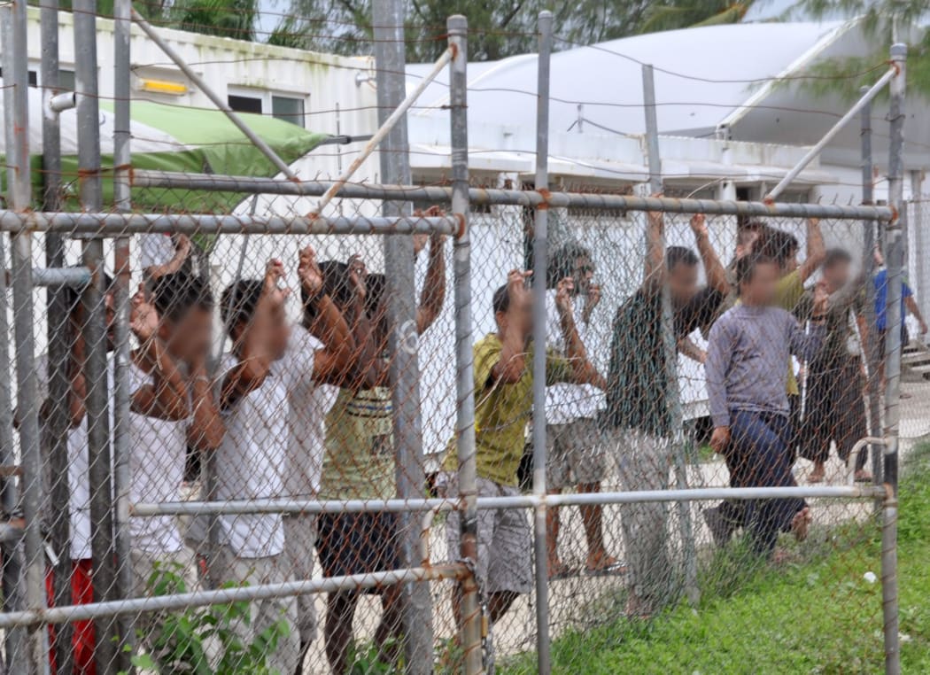 Detainees on Manus Island