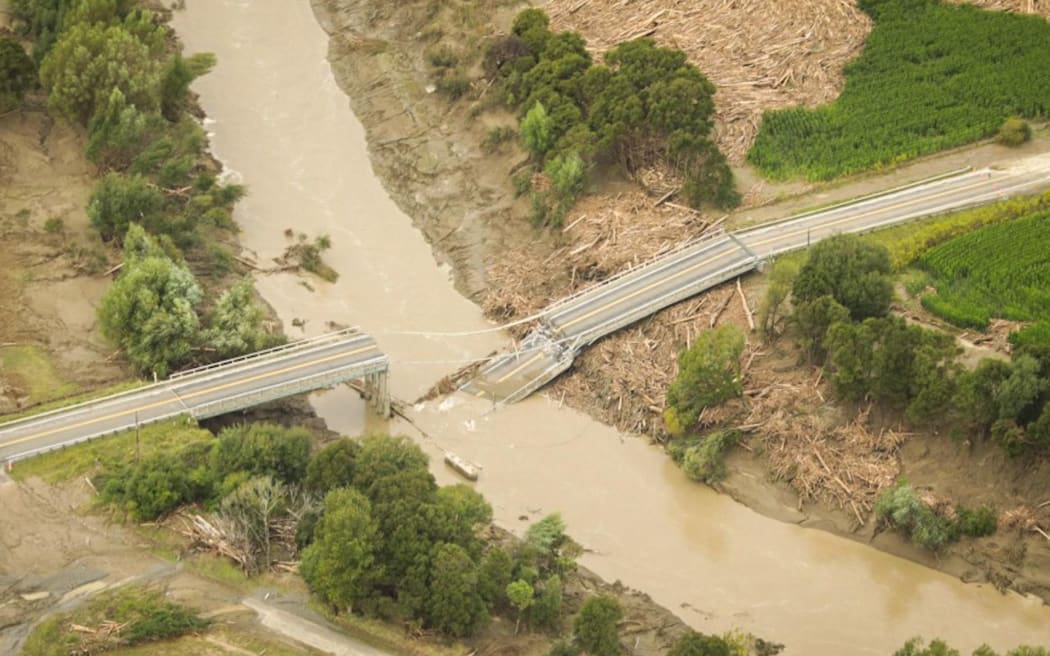 Damage to bridges in the East Coast region after Cyclone Gabrielle