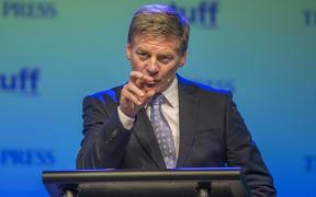 Bill English makes a point in the Stuff debate.