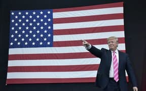 trump and flag