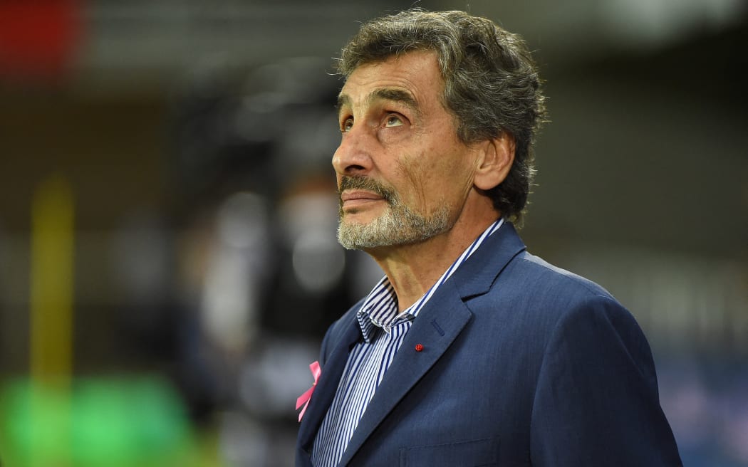 Montpellier's French President Mohed Altrad waits before the French Rugby Top 14 match between Montpellier (MHR) and Toulouse (ST) at the GGL stadium in Montpellier, southern France, on October 2, 2022. (Photo by Sylvain THOMAS / AFP)