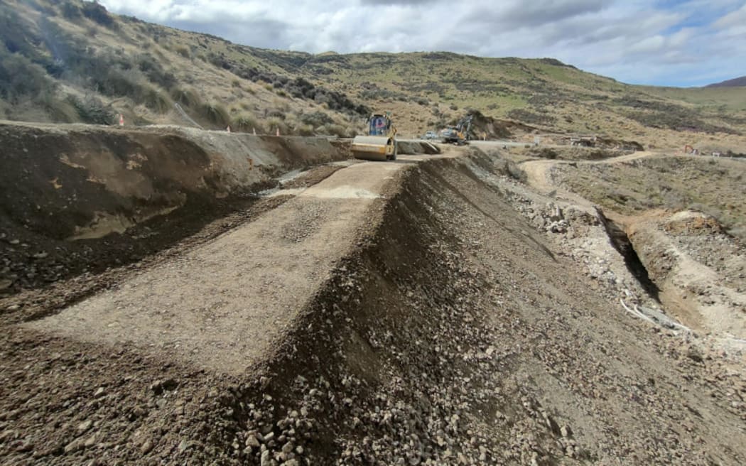 State Highway 85 in Otago has had new trench drains installed after years of slips on the hillside.