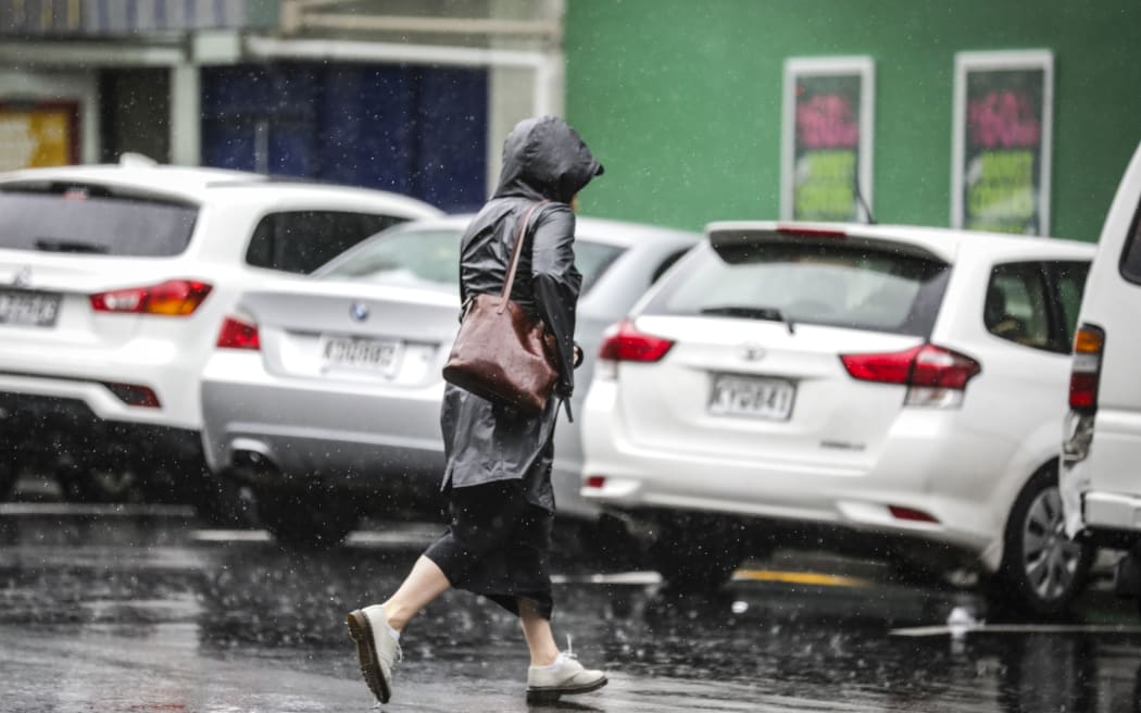 Wet weather in Wellington.