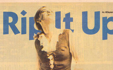 A fill length shot of Jan Hellriegel from 1992 on the cover of music magazine Rip It Up.