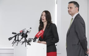 Prime Minister Jacinda Ardern and Green Part leader James Shaw announce a new $100m green fund.