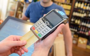 Card payment in liquor store