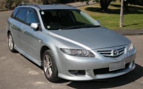 The Silver Mazda 6 which police are seeking over the death of Lois Tolley.