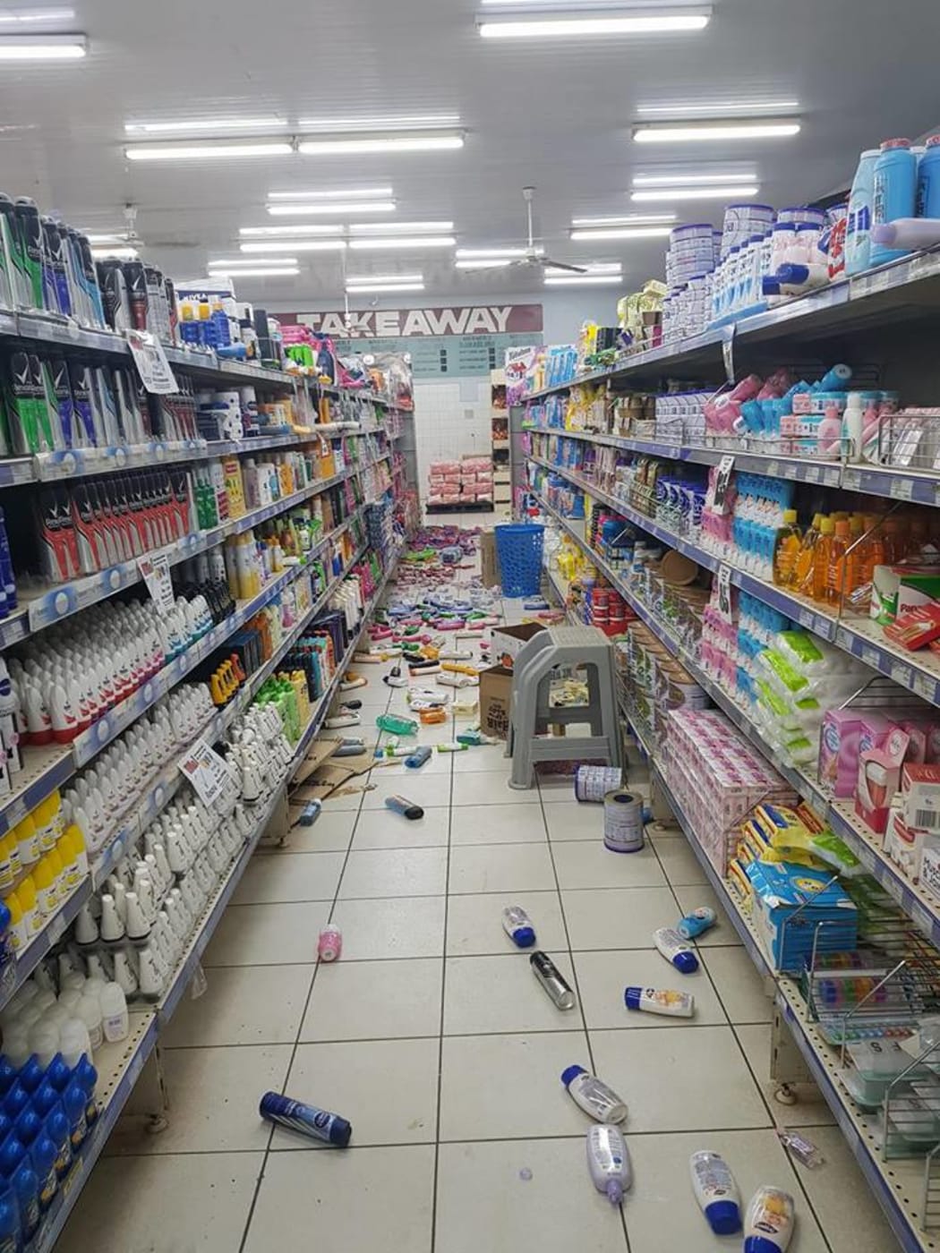 Shop in Vanuatu after the 6.1 quake