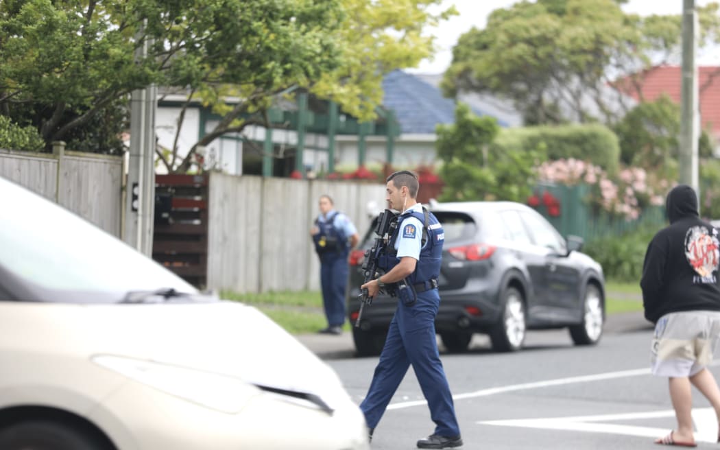 Police and the Armed Offenders Squad are in Beach Haven on Auckland's North Shore following an earlier firearms incident in West Auckland's Huapai.