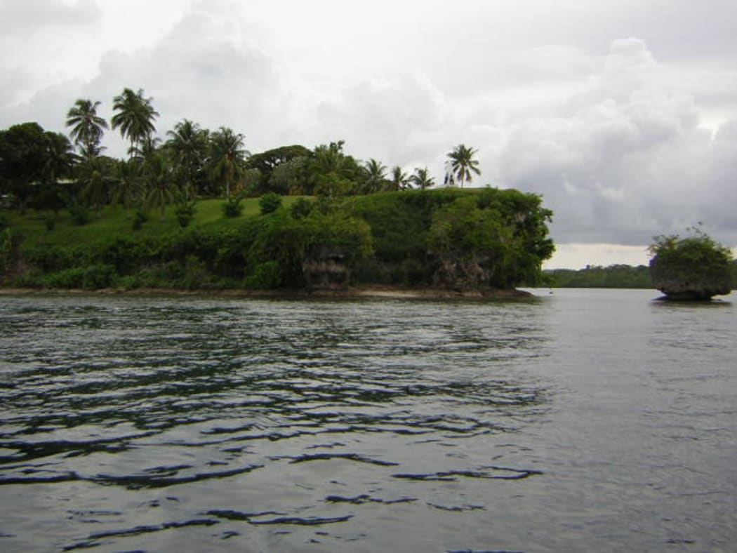 A cliff on the shoreline of an island in Bougainville, Papua New Guinea