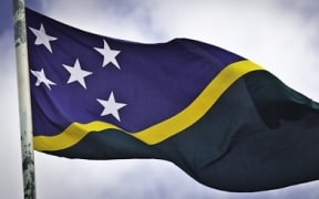 The Solomon Islands flag