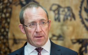 Andrew Little talks to media about Labour's new emergency housing package, at Monte Cecilia Housing Trust. 7 July 2016.