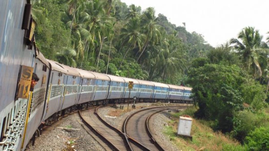 Indian train in Kerala