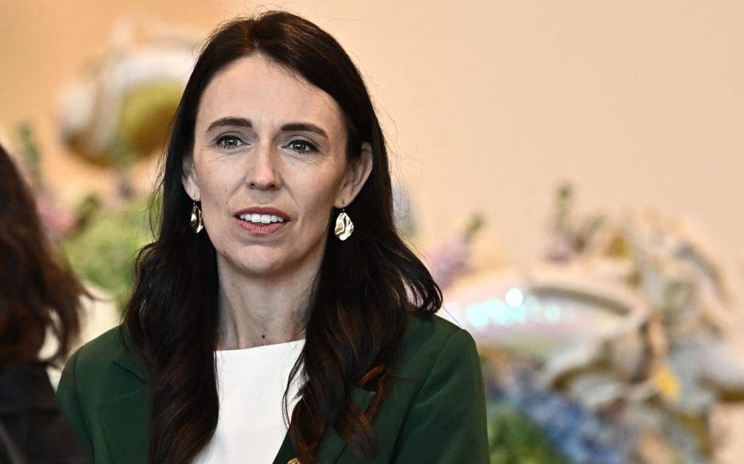 New Zealand's Prime Minister Jacinda Ardern looks on as she attends the "APEC Leaders' Dialogue with ABAC" event during the Asia-Pacific Economic Cooperation (APEC) summit in Bangkok on November 18, 2022. (Photo by Lillian SUWANRUMPHA / POOL / AFP)
