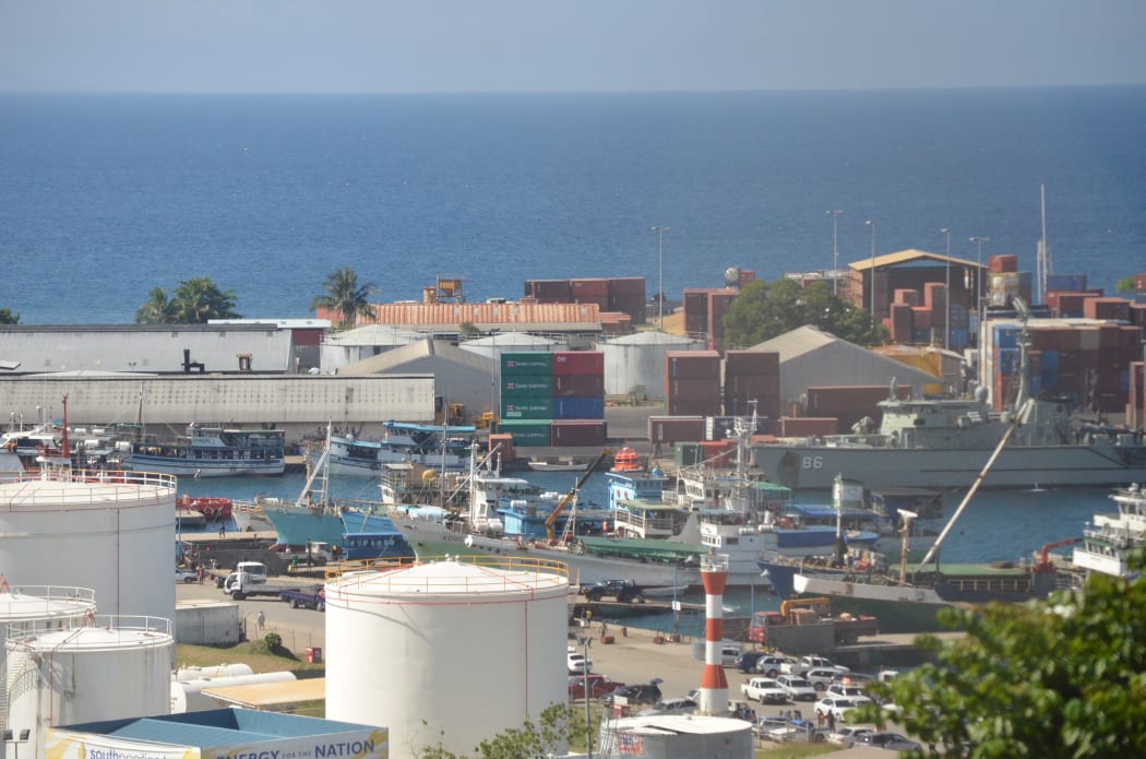 The bustling Port of Honiara nestled in the capital's CBD. 05 November 2013