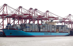 One of the Maersk 9500 ship line which are set to start visiting Port of Tauranga from the end of September.