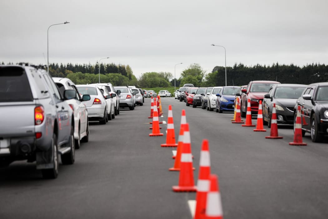 Hundreds of cars line up for Covid19 testing as Christchurch stays at