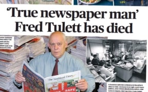 The news of Fred Tulett's death - and an account of his life - filled the Southland Times from page last week.