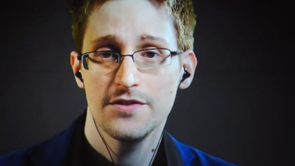 Edward Snowden via an internet link.