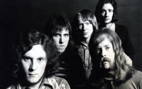 Taylor, 1973. From left: Keith Norris, Clinton Brown, Rick White, Kevin Bayley, Steve McDonald (front right).
