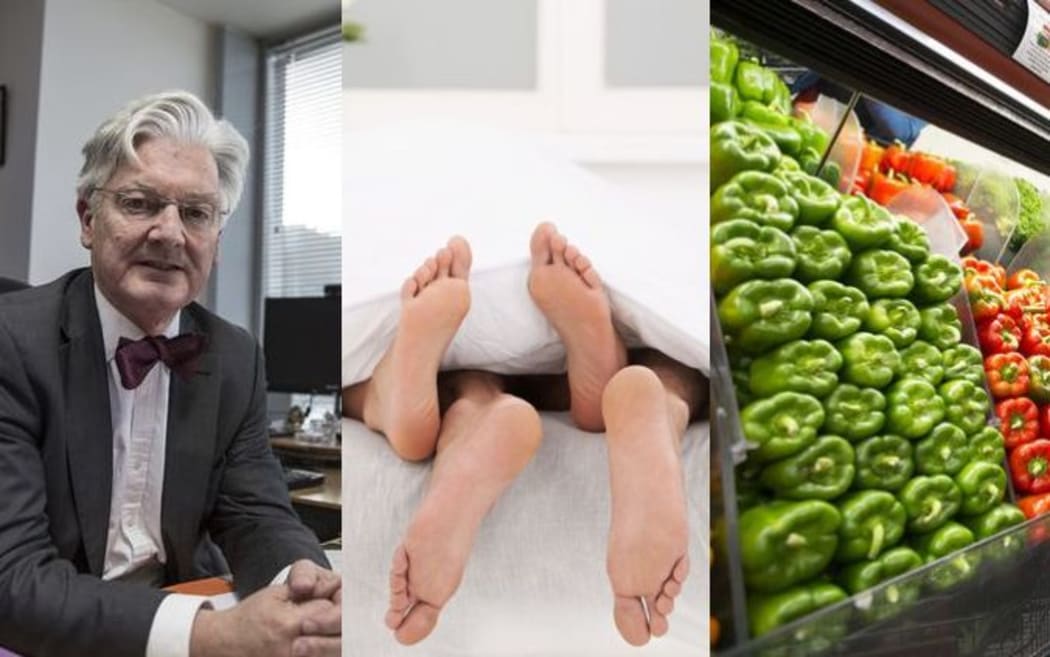 Peter Dunne, an unmade bed and capsicums.