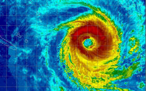 Cyclone Gita's location on Thursday evening.