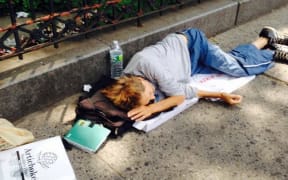 William 'Preston' King sleeps on the streets of New York, after once working as a high-flying stockbroker.