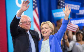 Bernie Sanders endorsed Hillary Clinton at a rally in New Hampshire.