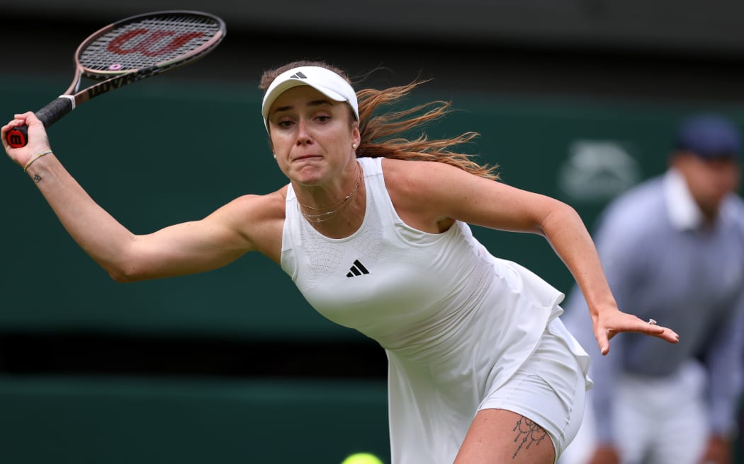 Elina Svitolina in action at Wimbledon