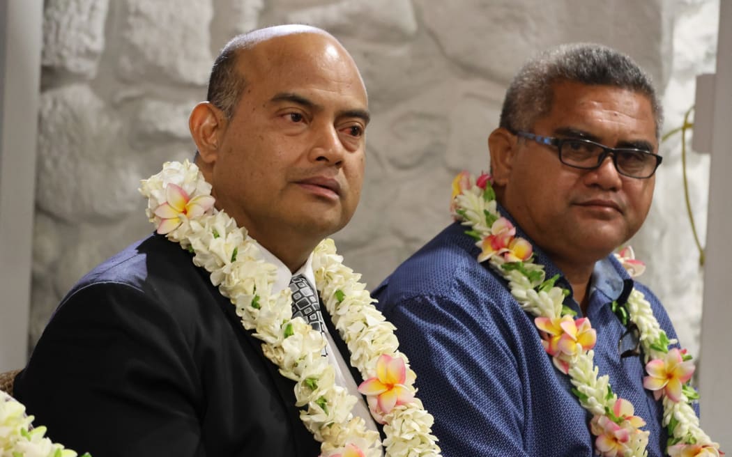 El presidente de Nauru, David Adeang, en la inauguración de la 52ª Reunión de Líderes del Foro de las Islas del Pacífico en Rarotonga.  6 de noviembre de 2023.