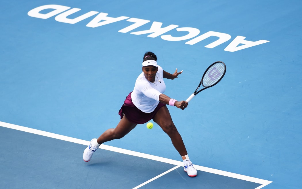 Serena Williams at the ASB Classic in Auckland, 2020.
