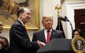 United States President Donald J. Trump announces David Malpass as his choice to serve as president of the World Bank, in the Roosevelt Room of the White House, in Washington, DC,