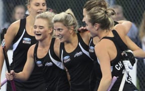 New Zealand's Gemma Flynn celebrates her goal.