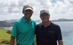 Former US President Barack Obama and former NZ Prime Minister John Key played a round of golf in Northland.