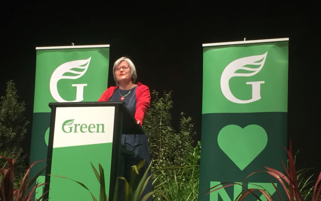 Eugenie Sage speaking at the Green party conference