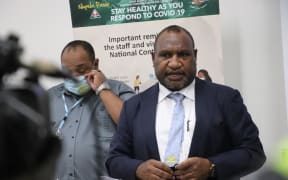Papua New Guinea's Prime Minister James Marape addresses media regarding PNG's surge in covid-19 cases, 23 March 2021