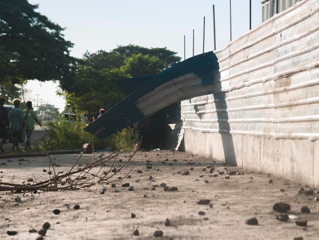 The aftermath of the riots in Honiara
