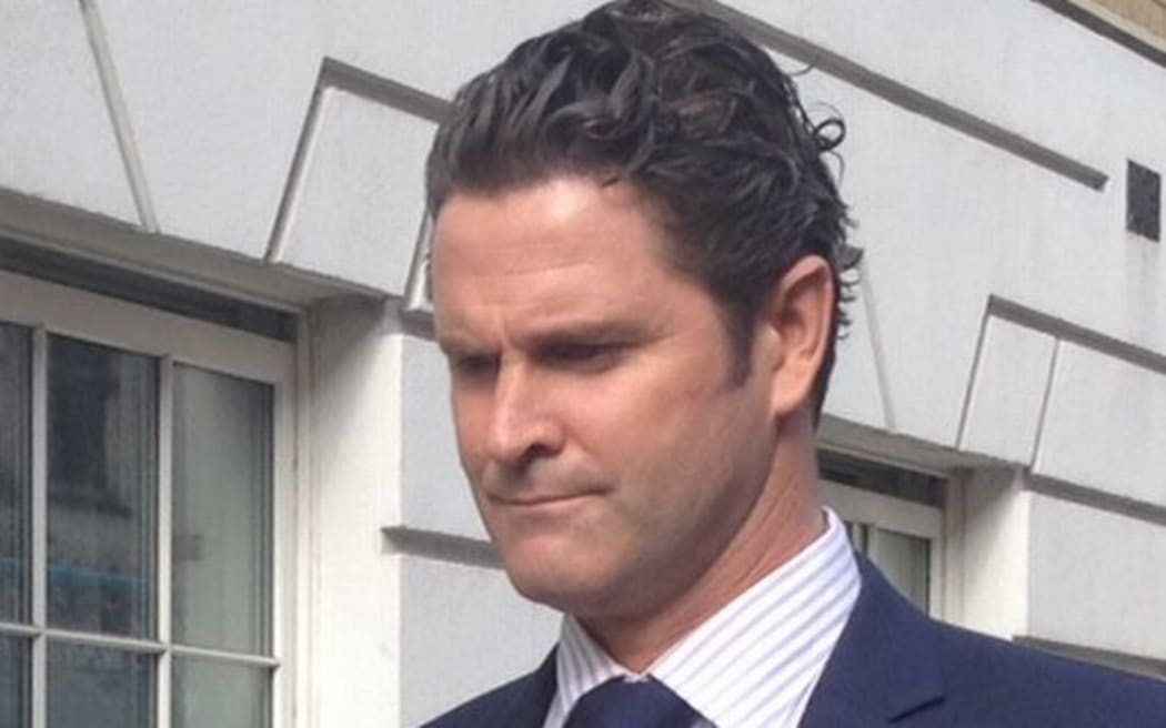 Chris Cairns leaves Westminster Magistrates Court.