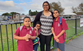 Chantelle Nicholas dropped her three sons Jordan, Samson and Zion at Papakura Normal School.