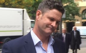 Chris Cairns enters Southwark Crown Court in London on Monday 12 October 2015.