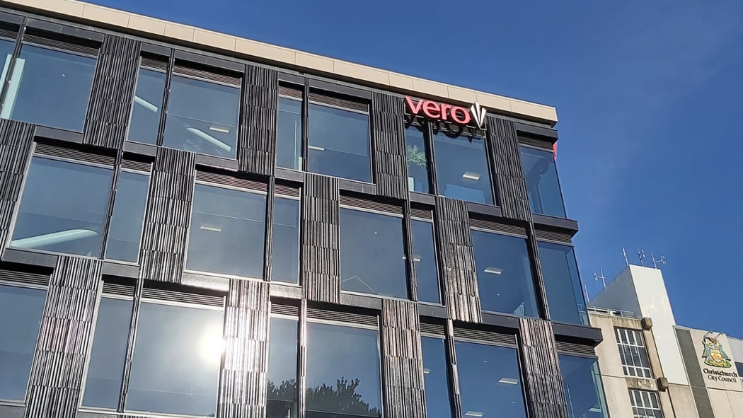 Insurer Vero's office in Christchurch, where people are protesting ongoing cases, 10 years after the February 22 quake.