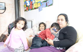 Mr Teitiota's wife, Angua Erika and their three children.