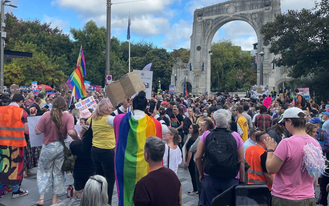 In photos: Transgender rights demonstrations bring hundreds to central ...