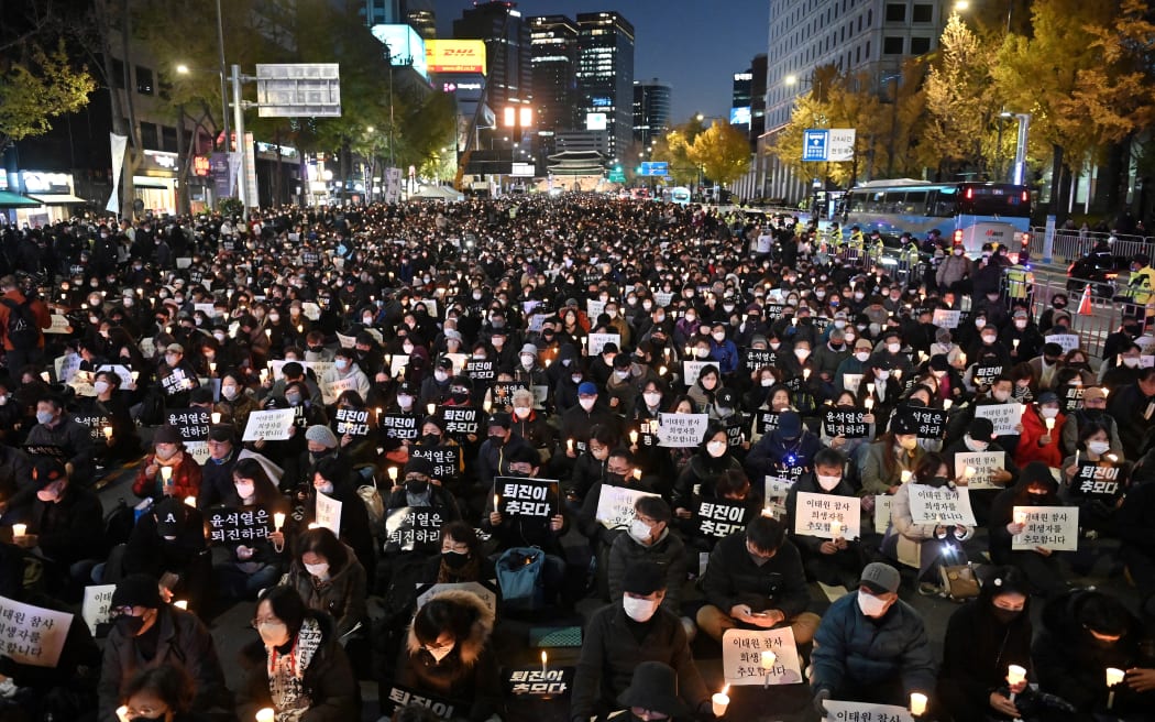 South Korea demands justice for young as thousands protest RNZ News