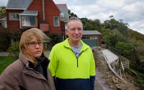 Nichola and Mark Goodier are unable to return to their Bastia Hill home and are becoming frustrated with delays in dealing with EQC.