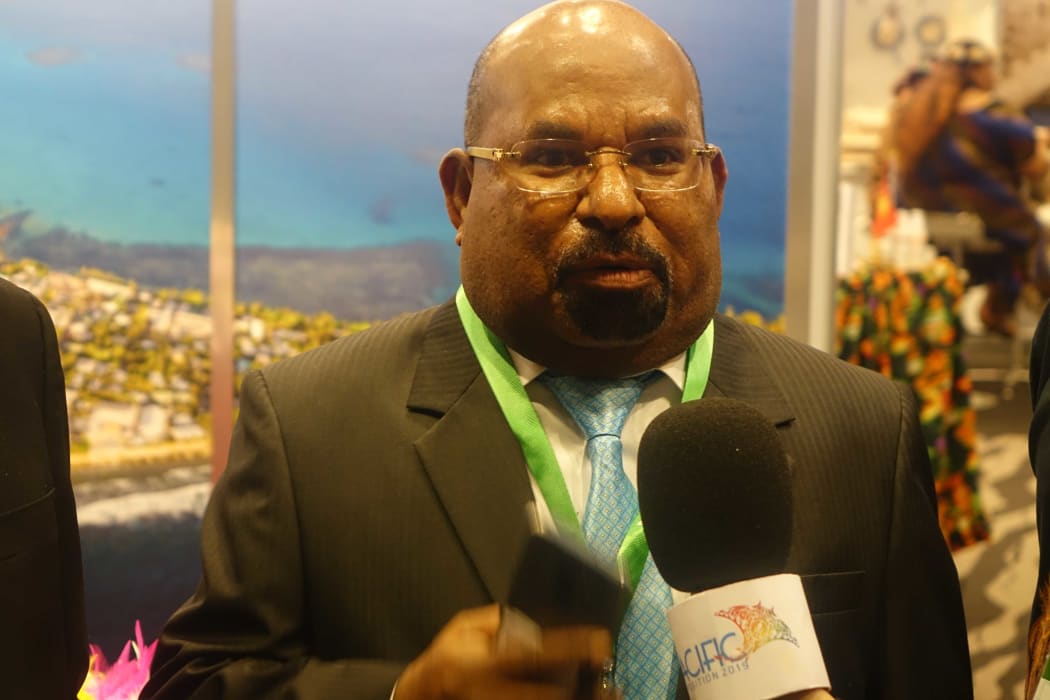 Papua province's Governor Lukas Enembe at Indonesia's Pacific Expo event in Auckland, July 2019