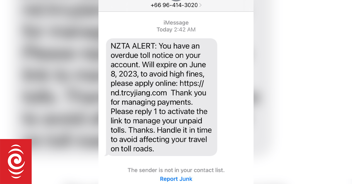 Toll road text scam catching many unsuspecting NZers RNZ