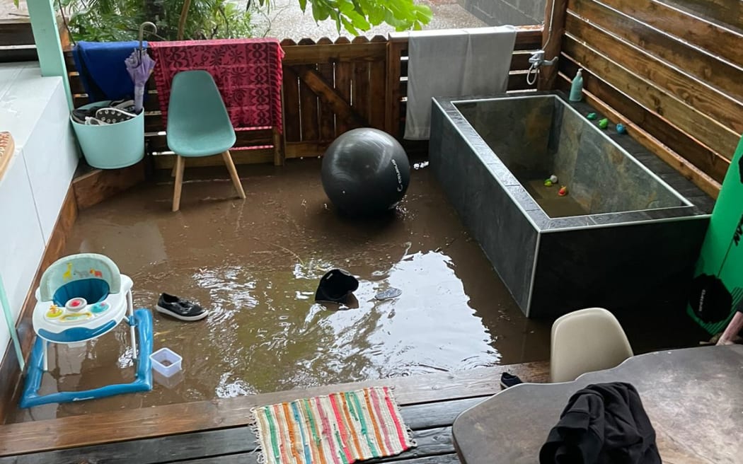 Teahupo'o village flooding